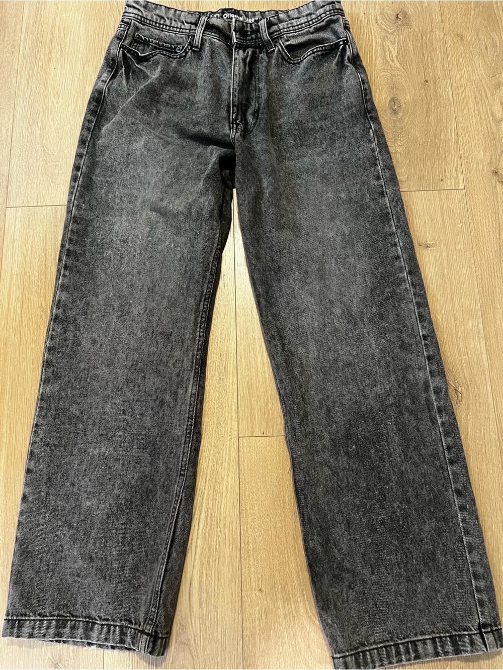 Original Use Men's Relaxed Black Washed Jeans